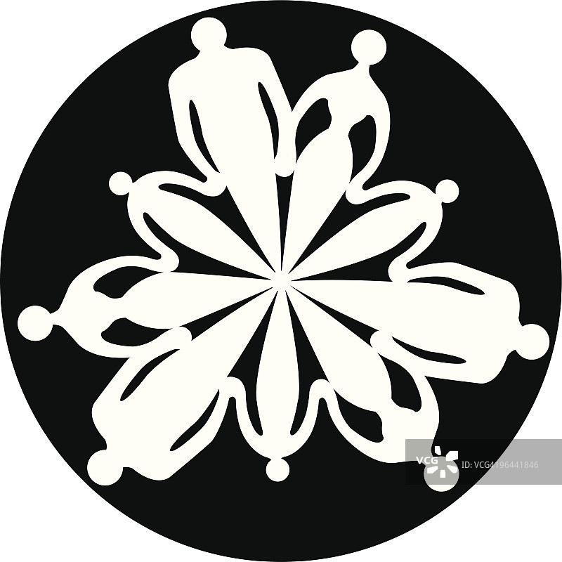 抽象男人女人儿童社区图标图片素材