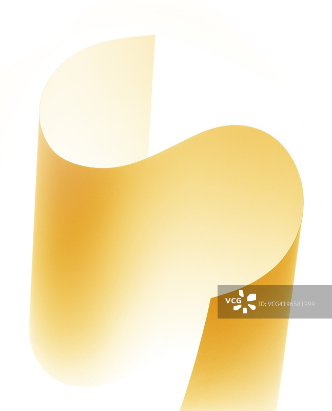 橙色纸张，白色背景图片素材