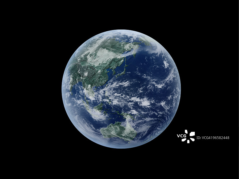 黑色背景的地球电脑图形图片素材