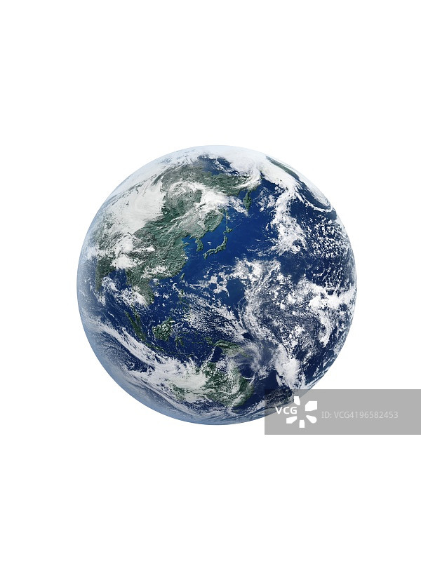 白色背景下的地球电脑图形图像图片素材