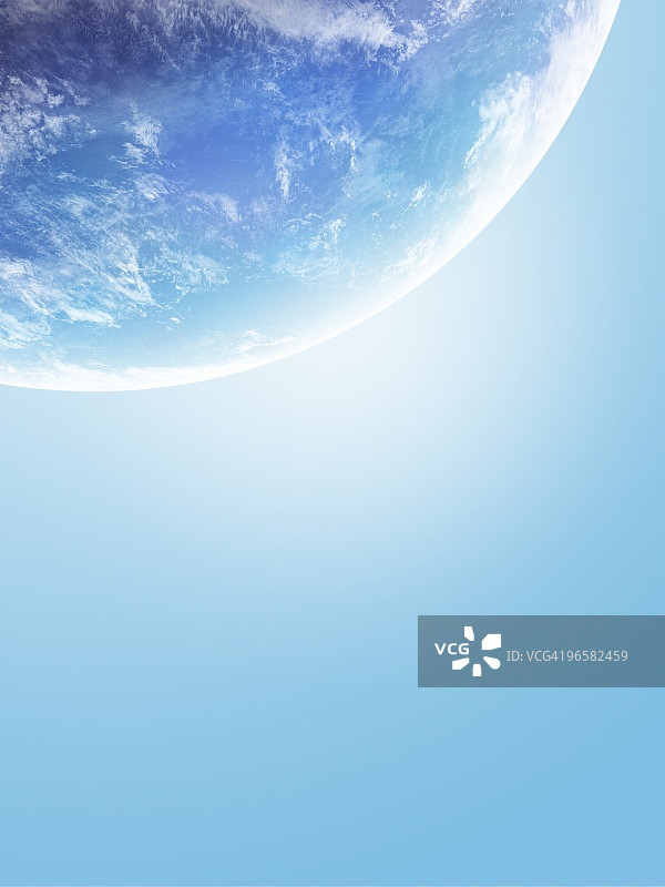 蓝色背景的地球电脑绘图图片素材