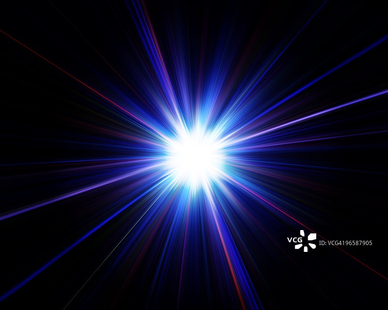 蓝色太阳耀斑图片素材