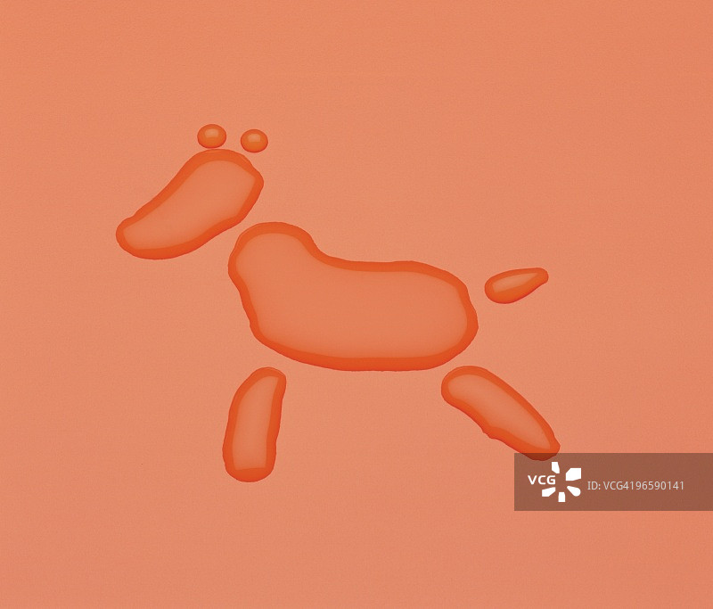 水滴构成的狗插画图片素材