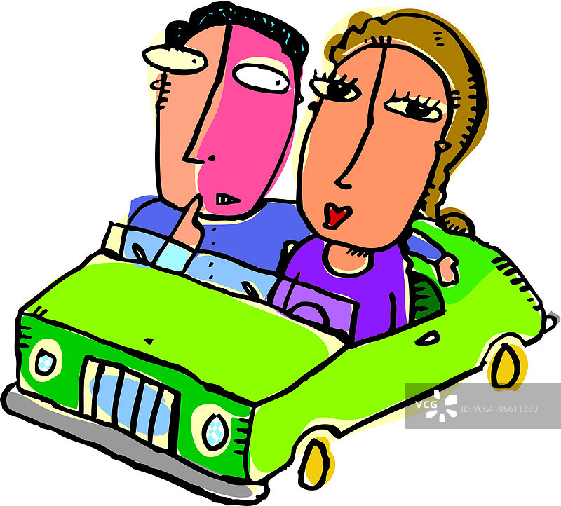 与女友或男友的首次约会停车图片素材