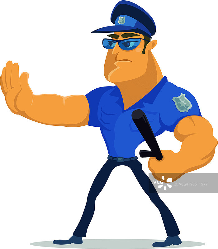 健壮的警察图片素材