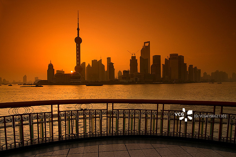 上海日出图片素材