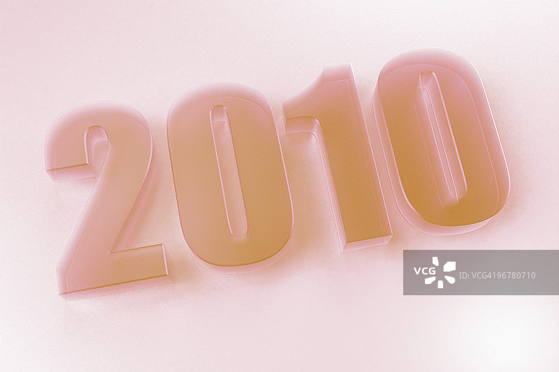 电脑生成3D文字：2010图片素材