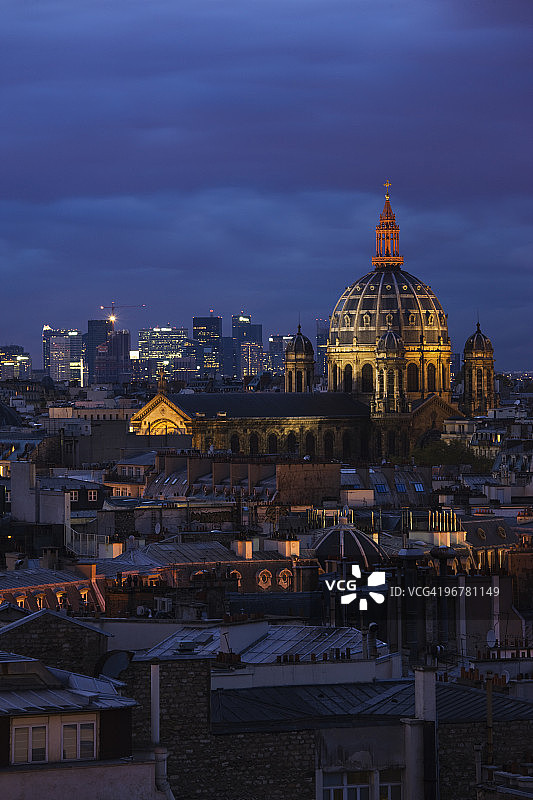 圣奥古斯丁教堂和拉德芳斯图片素材