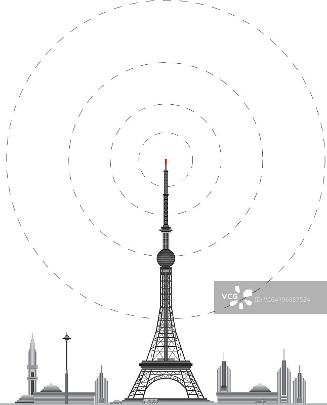 电视发射塔图片素材