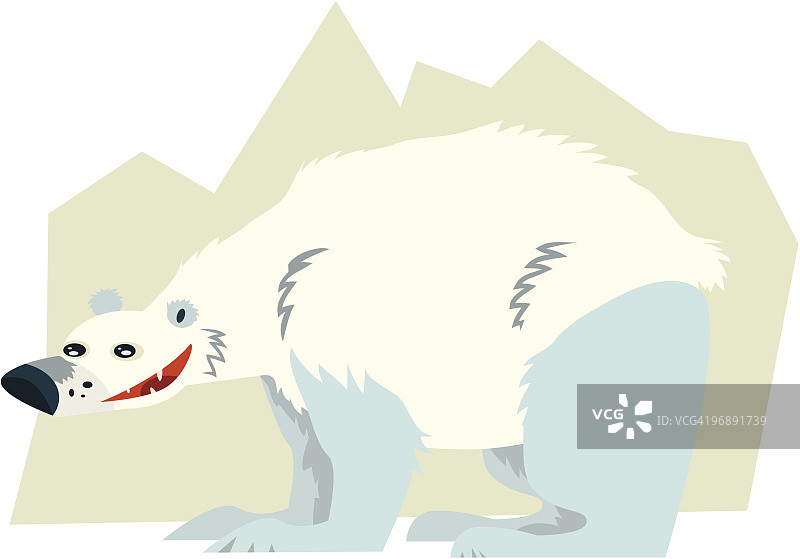 微笑的北极熊图片素材