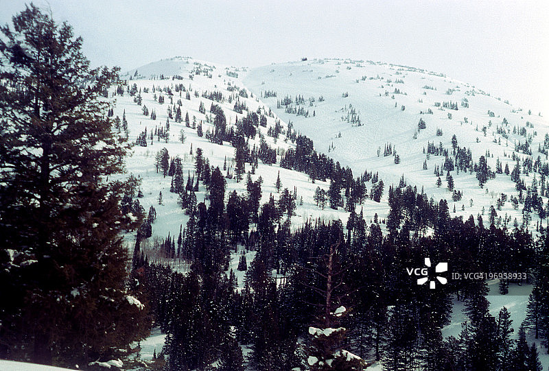 大提顿滑雪区景色，怀俄明州图片素材
