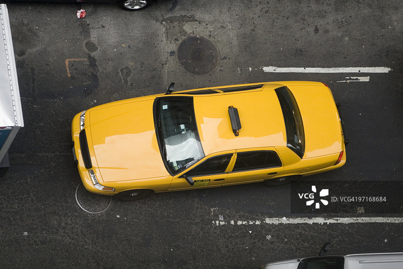 出租车俯视图图片素材