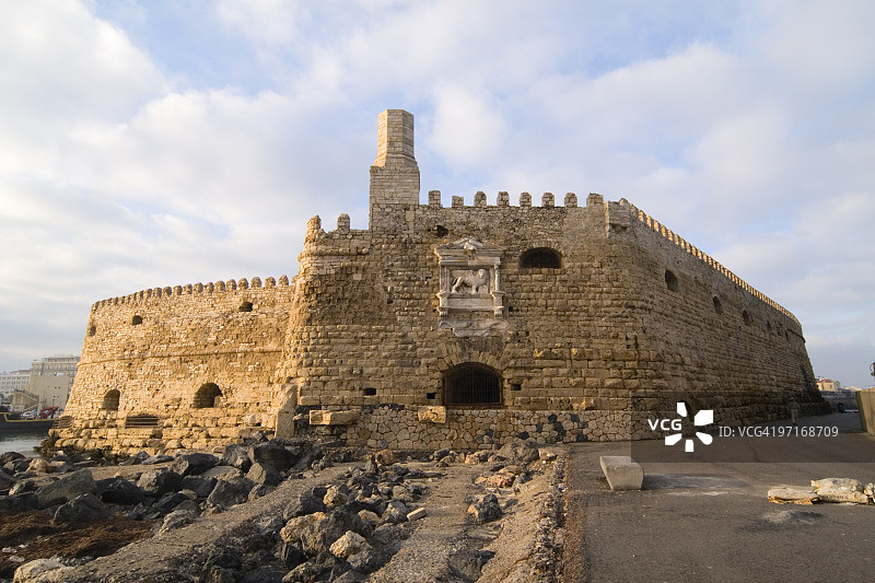 克里特岛伊拉克利翁的库勒斯威尼斯要塞图片素材
