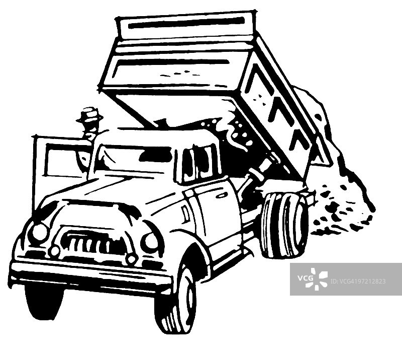 自动倾卸卡车图片素材