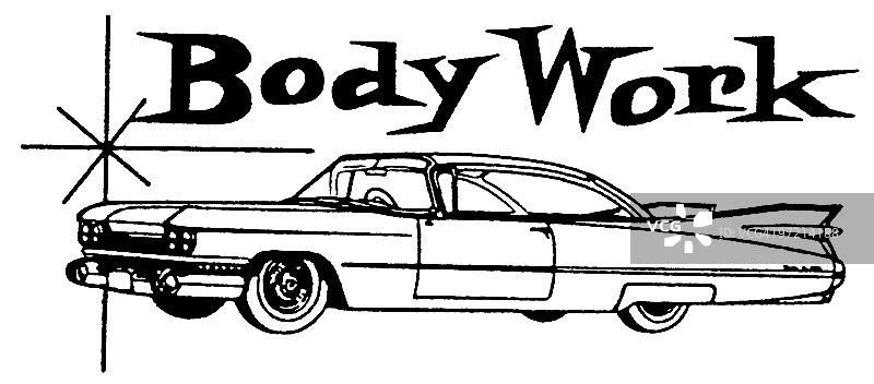 带有车身工作字样的干净汽车图片素材