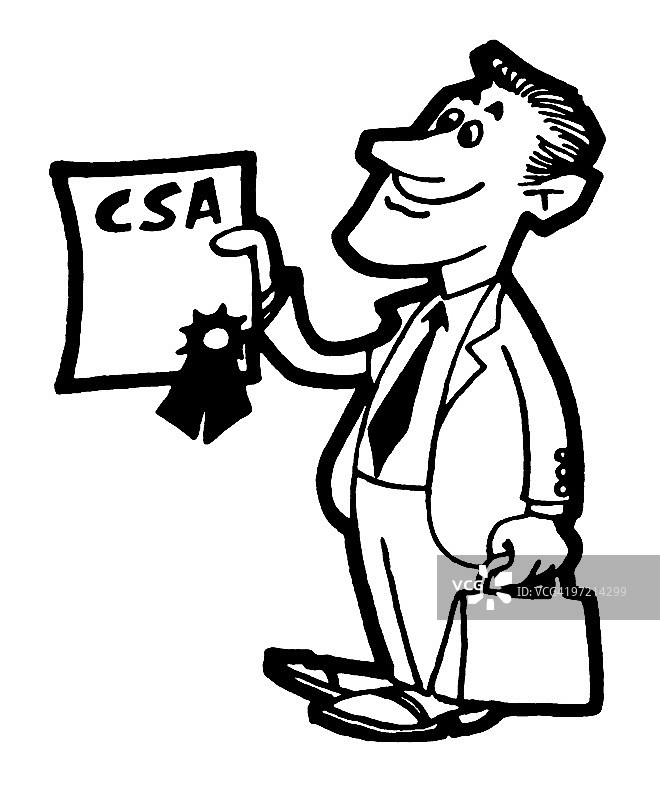 商人与CSA合同图片素材