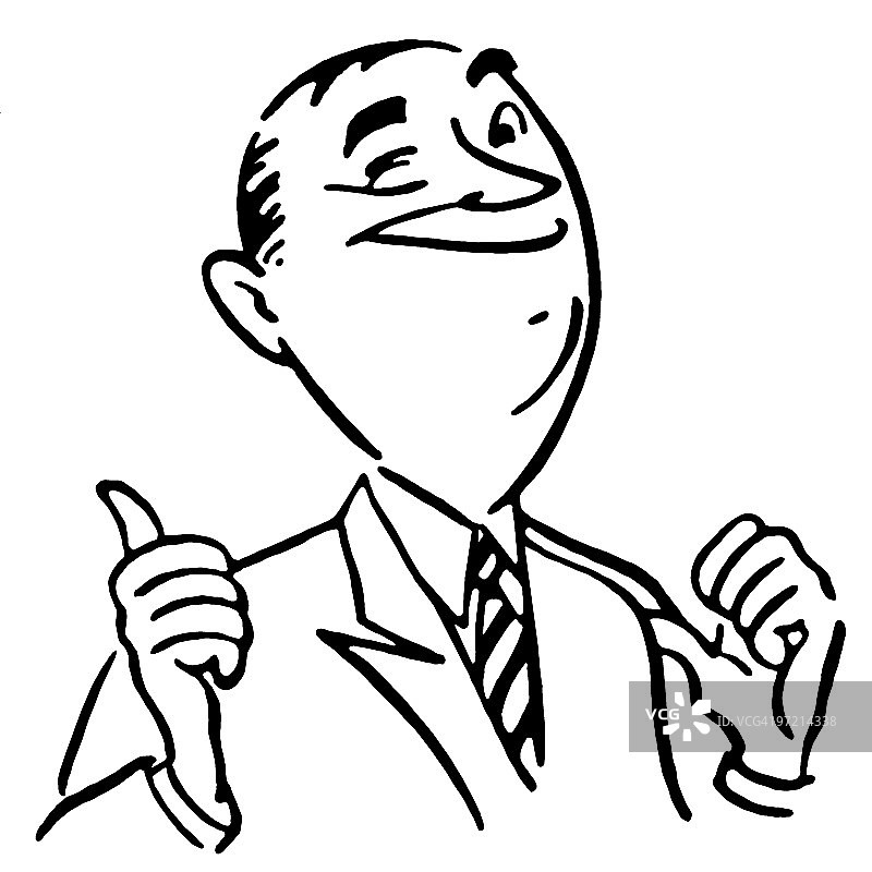 身穿西装，一脸自豪的男人图片素材