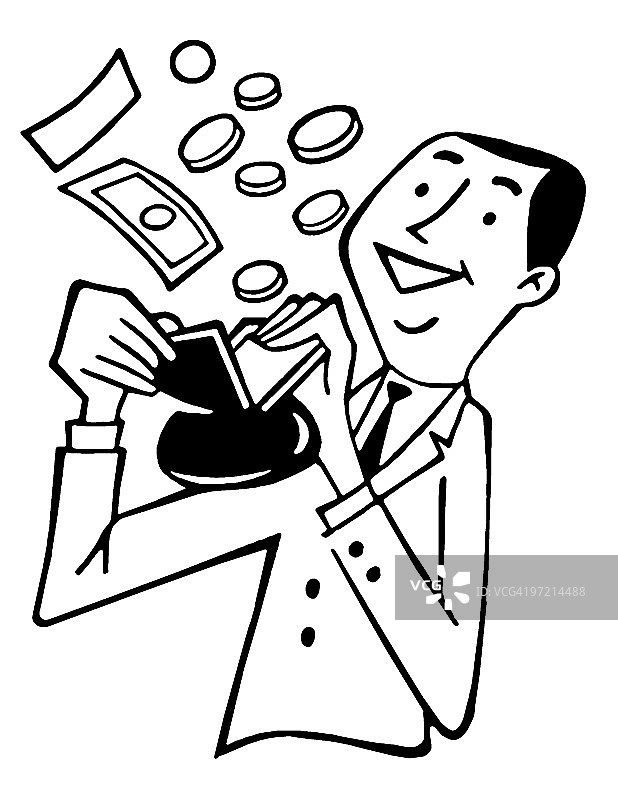 拿着钱包的男人图片素材