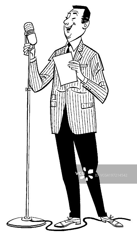 麦克风前的男子图片素材