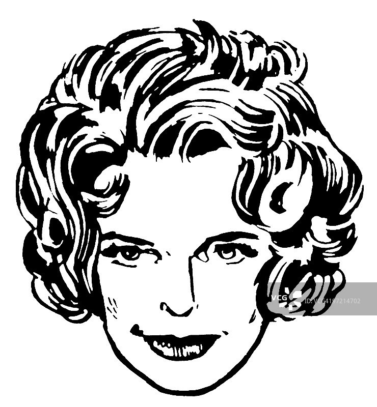 卷发女人图片素材