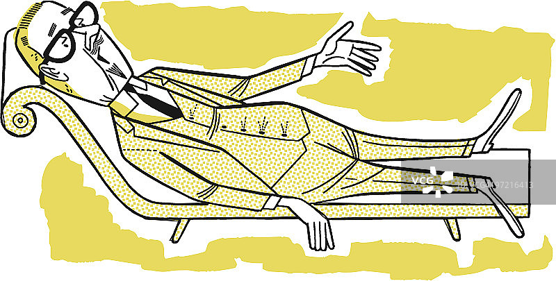 男子在休息室图片素材