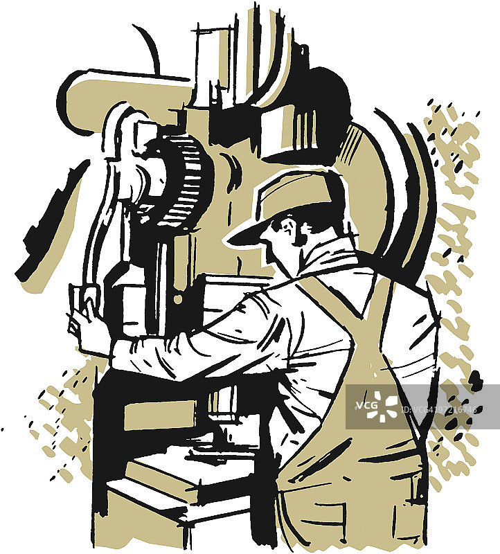 印刷机操作员图片素材