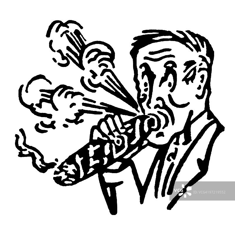 抽雪茄的男人图片素材