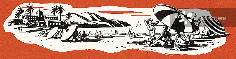 海滩场景图片素材