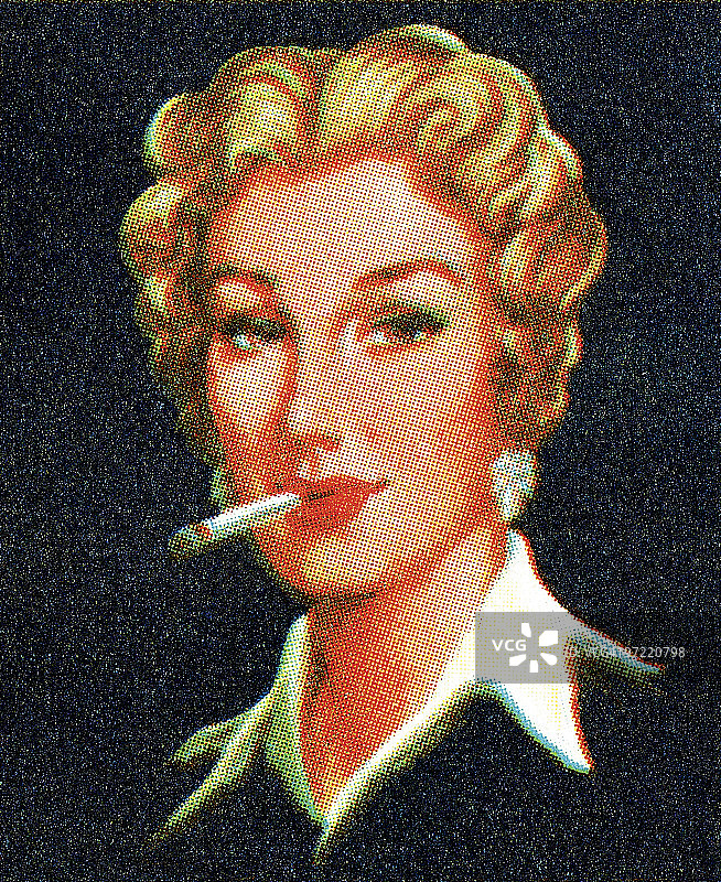 女人吸烟图片素材