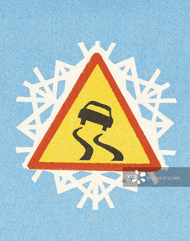 结冰的道路图片素材