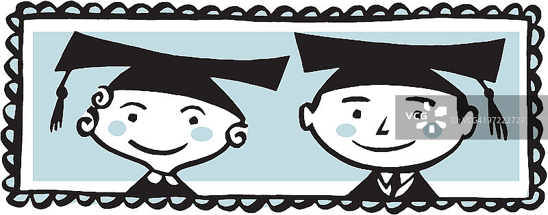 年轻的毕业生们图片素材