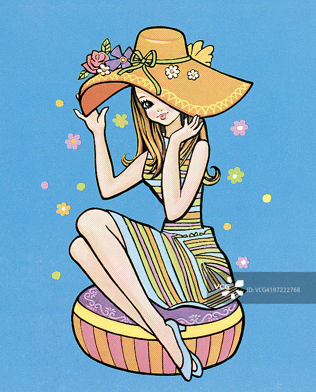 夏天的女孩图片素材