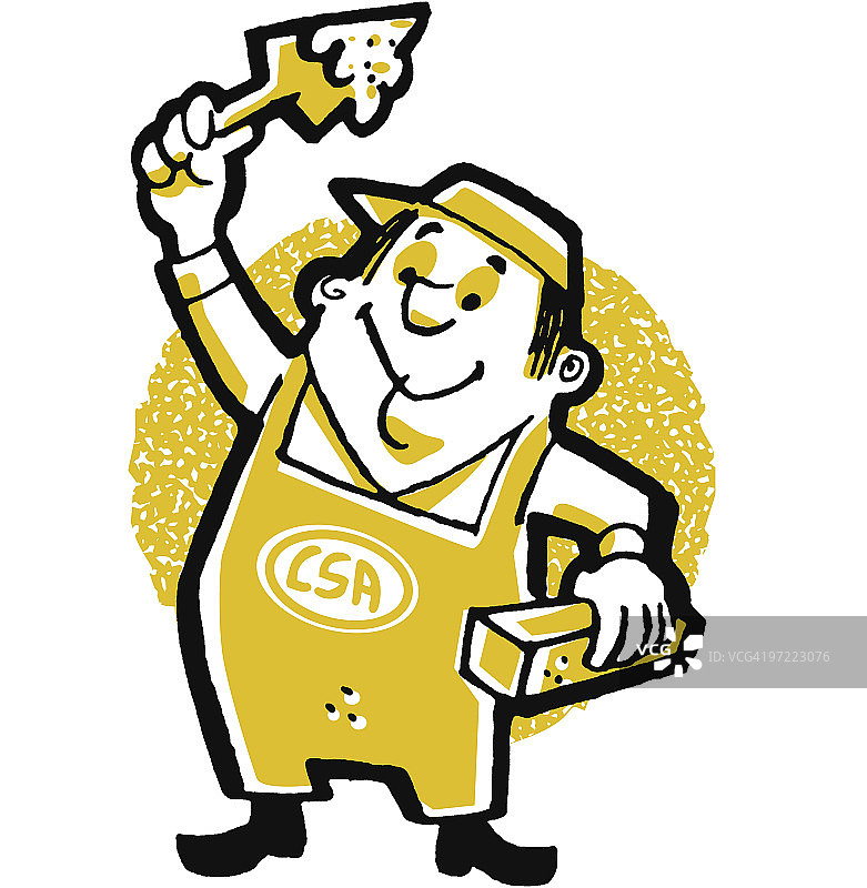 砌砖工人图片素材