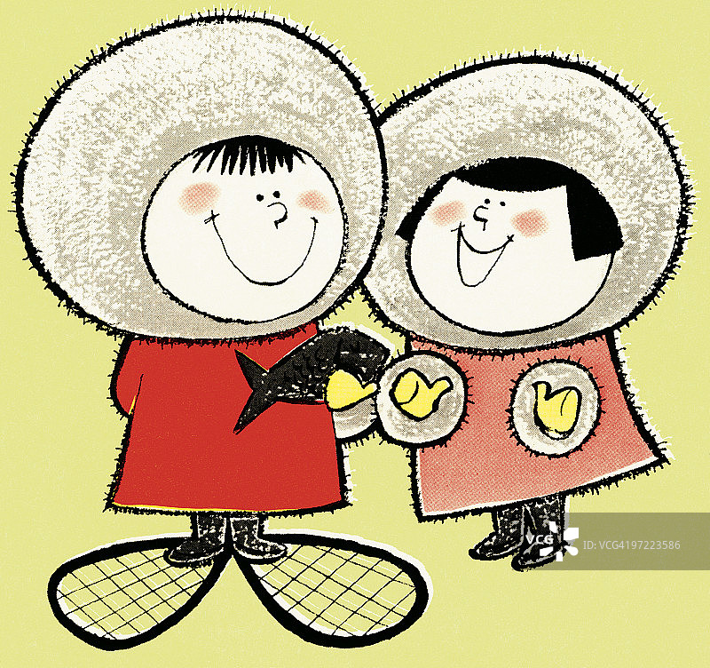 爱斯基摩夫妇图片素材