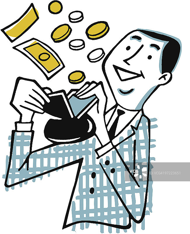 拿着钱包的男人图片素材