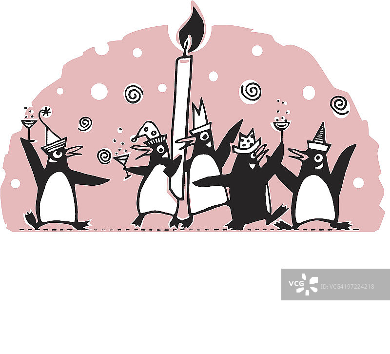 企鹅庆祝图片素材