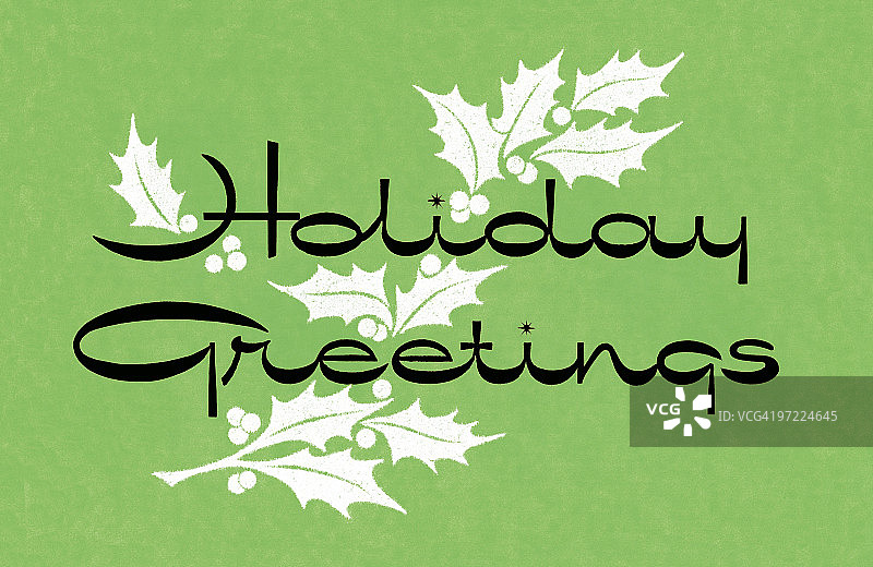 冬青树节日祝福图片素材