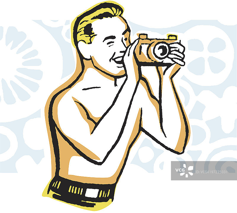 正在拍照的男人图片素材