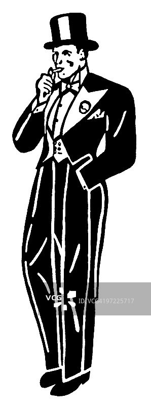 身穿燕尾服的男人图片素材