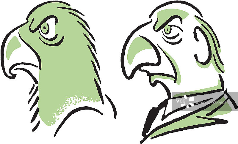 老鹰与貌似老鹰的男人图片素材