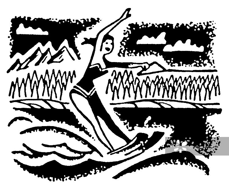 滑水者图片素材