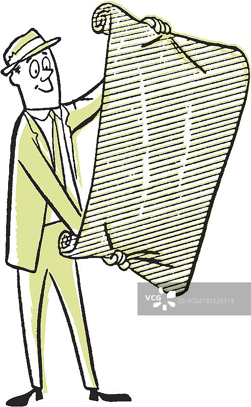 商人看着计划图片素材