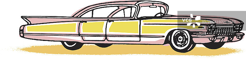 条纹粉色凯迪拉克图片素材