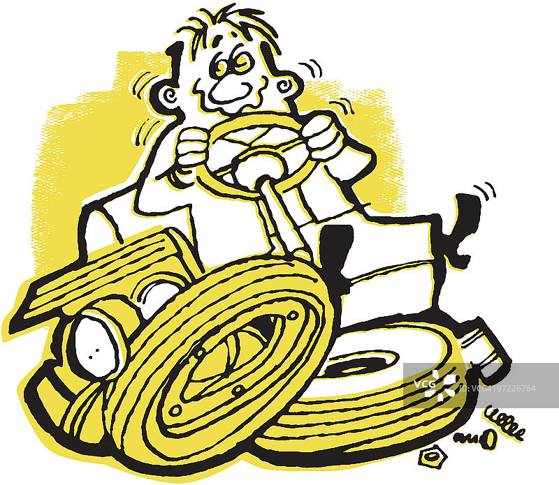 车祸后的男性司机图片素材