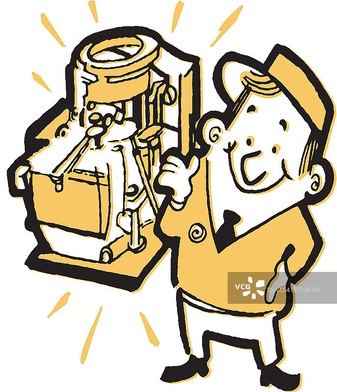 使用内燃机的机械师图片素材