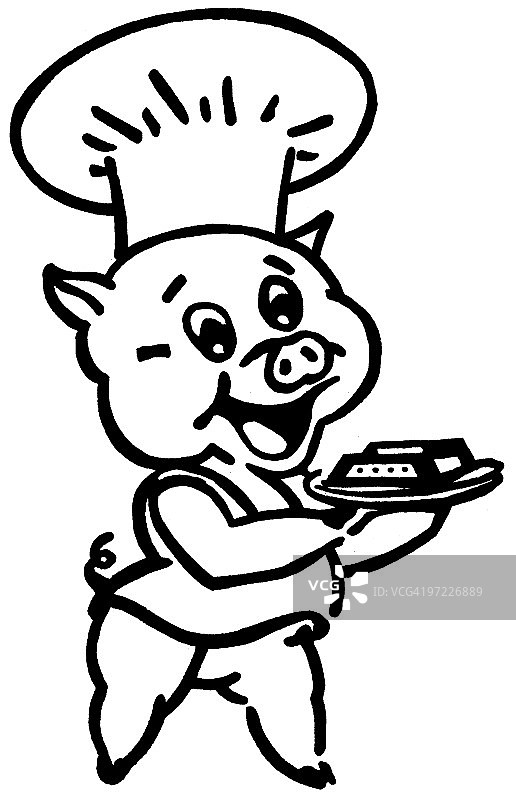 小猪厨师图片素材