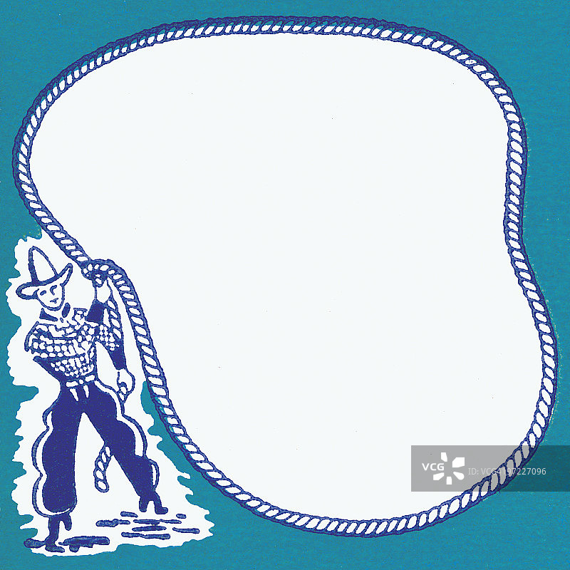 手持套索的牛仔图片素材