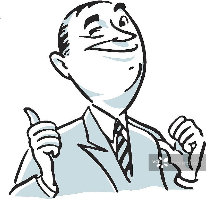 身穿西装，一脸自豪的男人图片素材