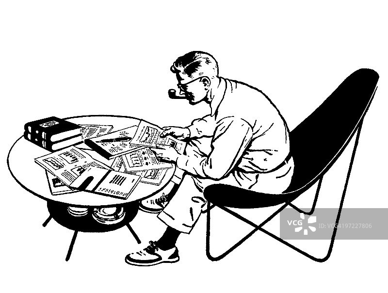 桌边的男人图片素材