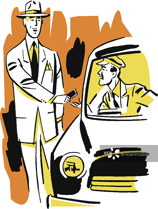 男人支付车费图片素材